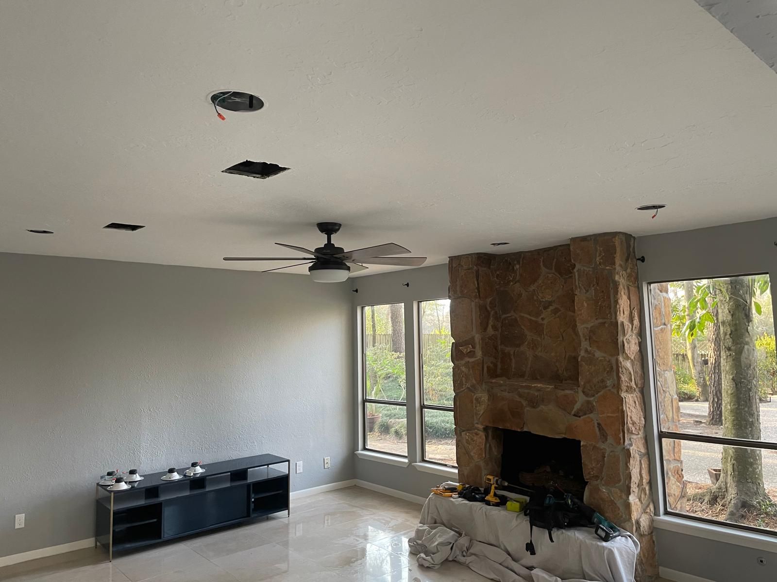 Completed wall repair and paint