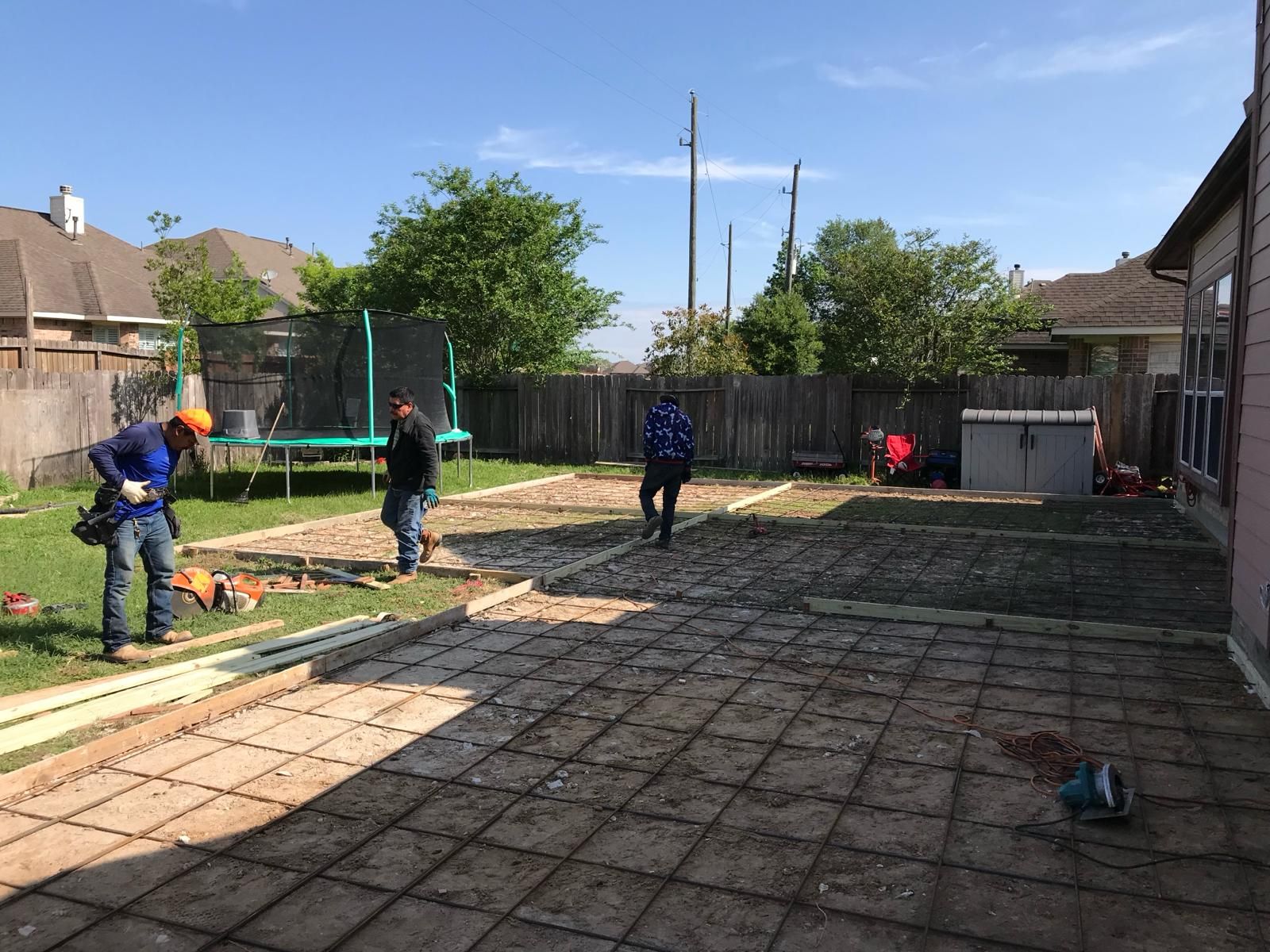 Reinforcement and preparation before concrete