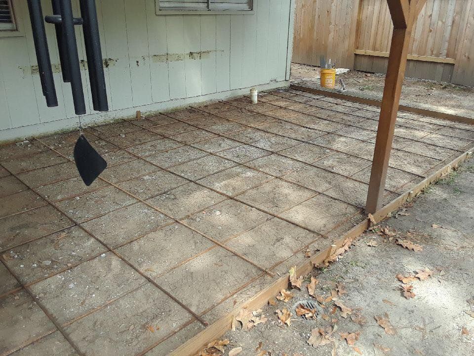 Patio concrete reinforcement